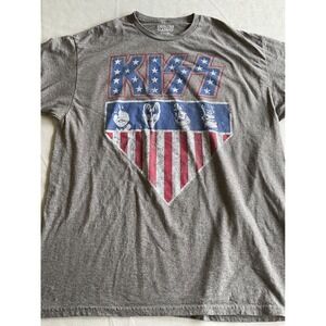 American classics mens KISS t shirt X-Larage gray red white and blue